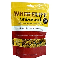 Whole Life Unbaked Apple & Cranberry Dog Treats 65g