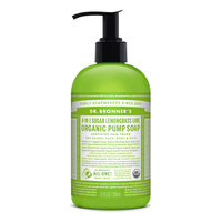 Dr Bronner's Organic Lemongrass Lime Hand & Body Pump Soap - 355ml