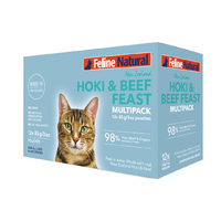 Feline Natural Hoki & Beef Multipack (85gx12 Pouches)
