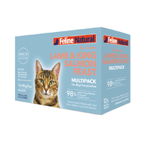 Feline Natural Lamb & Salmon Multipack (12 x 85g Pouches)