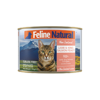 Feline Natural Lamb and Salmon Feast 170g can