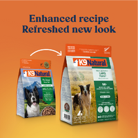 2x K9 Natural Freeze Dried Dog Food Lamb Feast 3.6kg