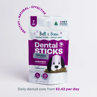 Adult Dog Dental Sticks - Kangaroo, Mint and Turmeric