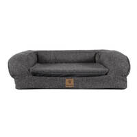 Faux Linen Pet Sofa Bed - Medium/Grey