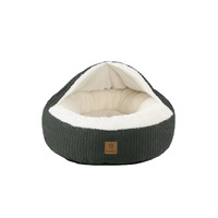 Hooded Snuggle Pet Nest - Small/Charcoal