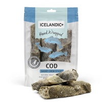 Icelandic+ Hand Wrapped Cod Skin Short 5" Chew Sticks for Dogs (3 pack) 57g