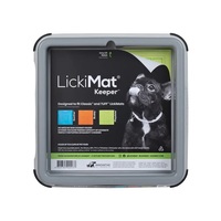 LickiMat Indoor Keeper [Colour: Grey] with Soother Green or Buddy Turquoise
