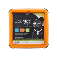 LickiMat Indoor Keeper [Colour: Orange] with Soother Green or Buddy Turquoise
