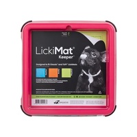 LickiMat Indoor Keeper [Colour: Pink] with Soother Green or Buddy Turquoise