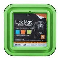 LickiMat Outdoor Keeper [ Colour: Green]. With Soother Green or Buddy Turquoise