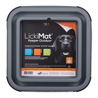 LickiMat Outdoor Keeper [ Colour: Grey]. With Soother Green or Buddy Turquoise