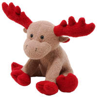 Dog Plush Squeak Toy - Red Christmoose Woolie Toy