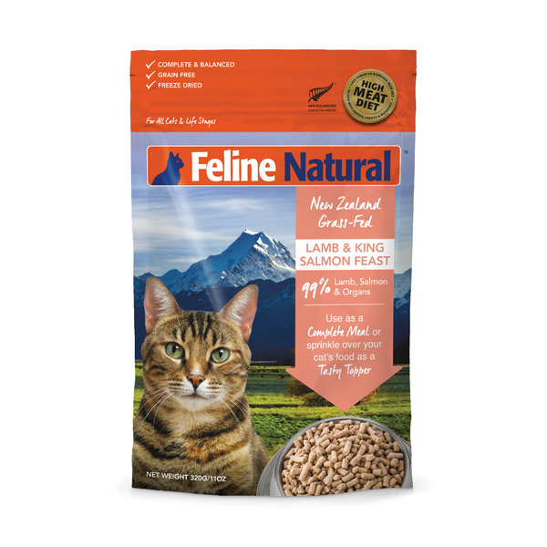 Feline Natural Freeze Dried Cat Food - Lamb and King Salmon Feast 320g