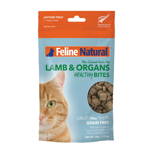 Feline Natural Cat Treats - Healthy Lamb Bites 50g