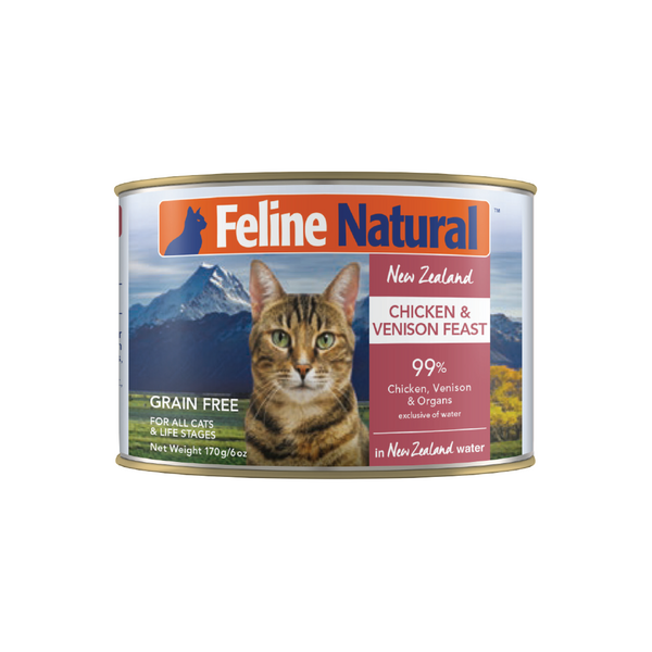 Feline Natural Chicken and Venison Feast 170g can