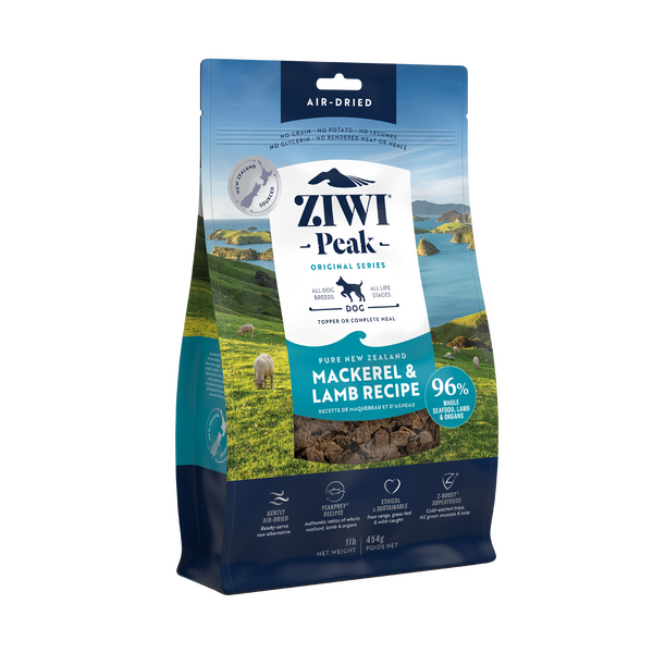Ziwi Peak Air Dried Mackerel & Lamb for Dogs - 454g