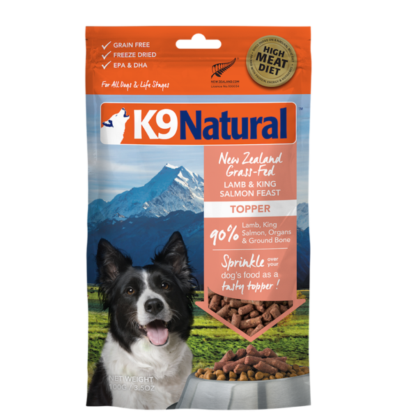 K9 Natural Freeze Dried Dog Food - Lamb & King Salmon Feast Topper 100g