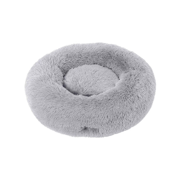Charlie’s Faux Fur Fuffy Calming Pet Bed Nest - Grey