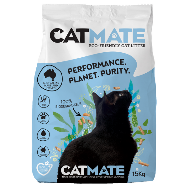 CatMate Wood Pellet Cat Litter 15kg