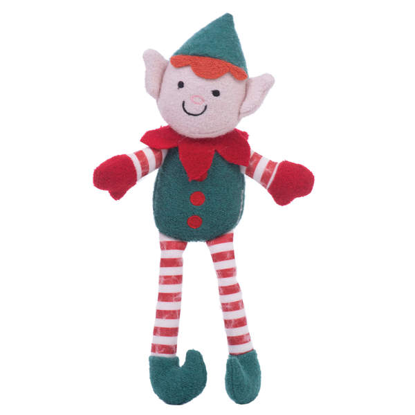 Dog Plush Squeak Toy - Elliot the Elf Woolie Toy