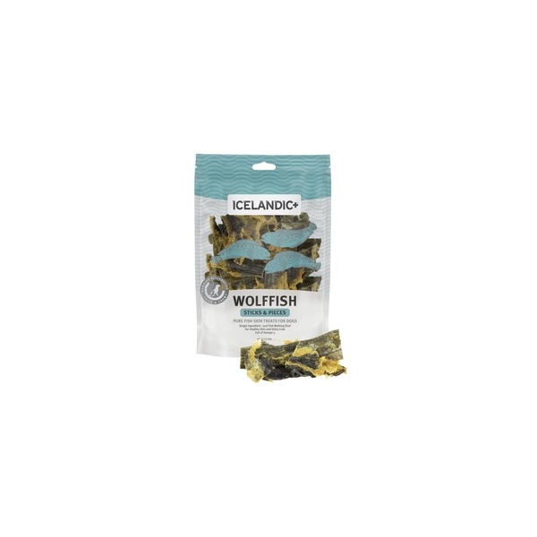 Icelandic+ Wolffish Skin Sticks & Pieces Dog Treats