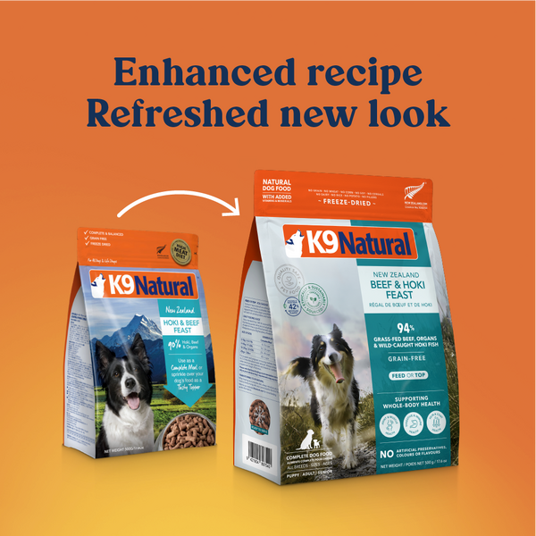 K9 Natural Freeze Dried Dog Food Hoki & Beef Feast