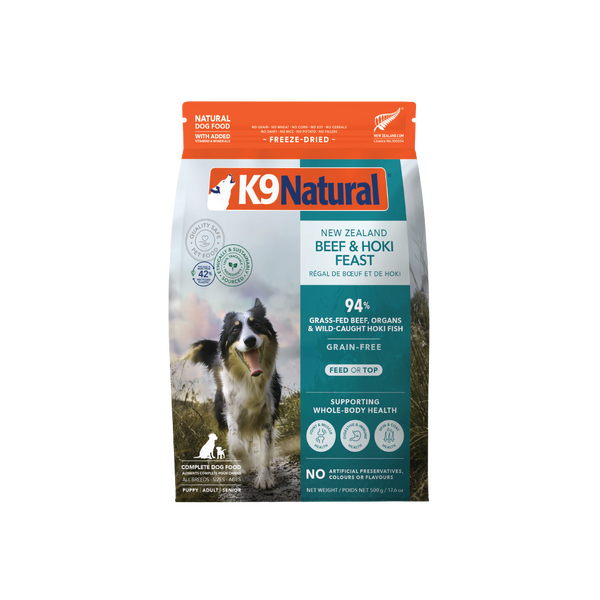 K9 Natural Freeze Dried Dog Food Hoki and Beef 500g Natural Pet Store Online