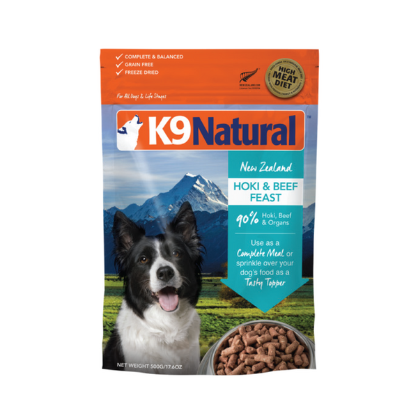 K9 Natural Freeze Dried Dog Food - Hoki & Beef Feast 500g