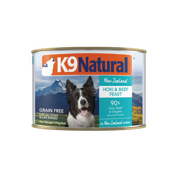 K9 Natural Hoki & Beef 170g x 12 cans