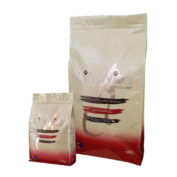 LIFEWISE PET NUTRITION  Kangaroo with lamb, rice and vegetables 2.5KG - 18KG