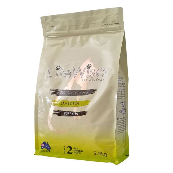 LIFEWISE PET NUTRITION Stage 2 Puppy Lamb and Fish with rice, oats and veg 2.5kg