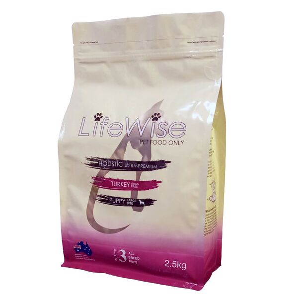 LIFEWISE PET NUTRITION Stage 1 puppy- Turkey and veg (large bites) grain free 2.5kg