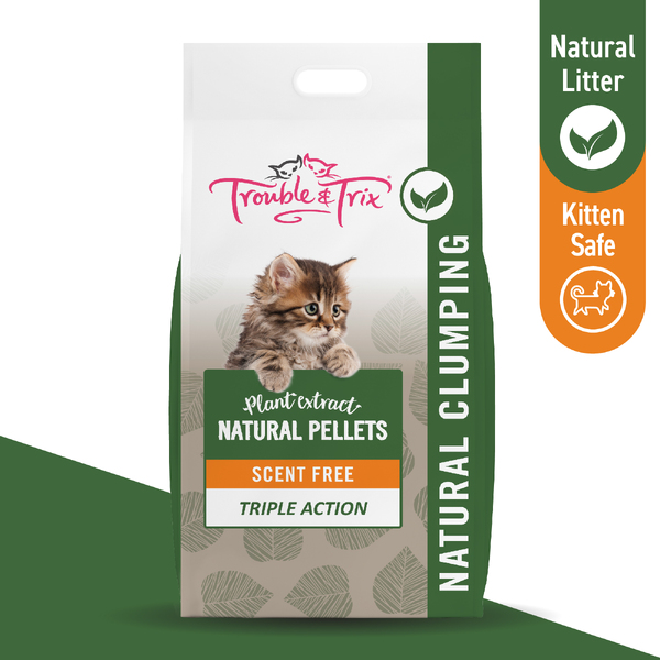 TROUBLE & TRIX NATURAL TOFU CAT LITTER PELLETS 10 LITRE