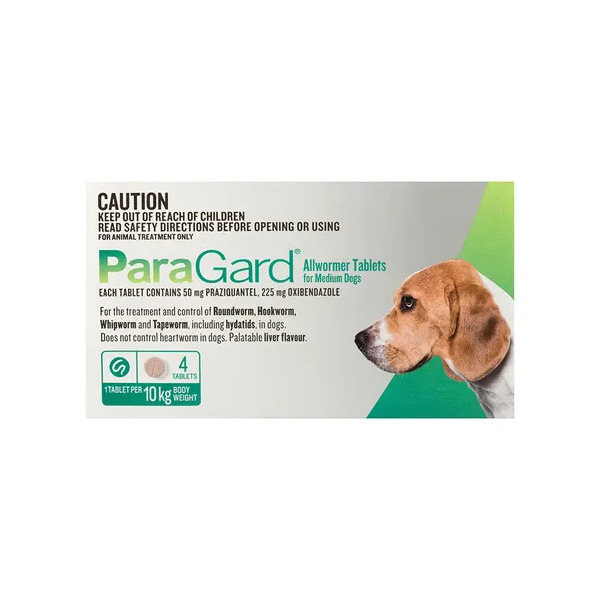 Paragard Allwormer For Medium Dogs 4pk