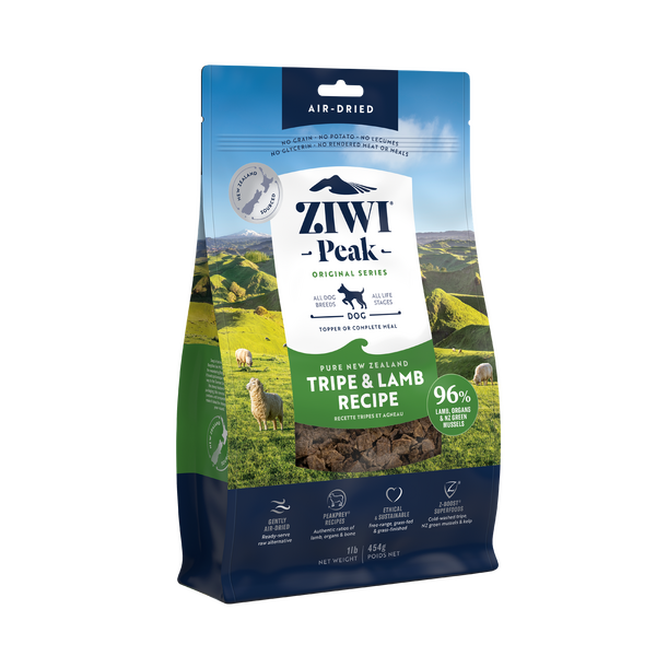 Ziwi Peak Air Dried Tripe & Lamb for Dogs - 454g