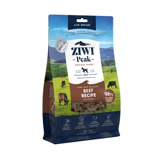 Ziwi Peak Air Dried Beef for Dogs - 454g pouch