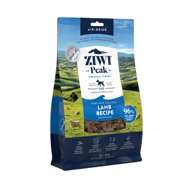 Ziwi Peak Air Dried Lamb for Dogs - 454g pouch